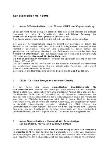 Rundschreiben 05 /2005 - beim Bundesverband Grosshandel Heim ...