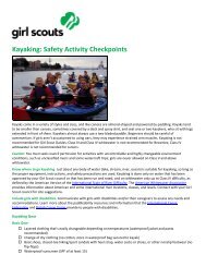 Kayaking: Safety Activity Checkpoints - Girl Scouts of Greater Iowa