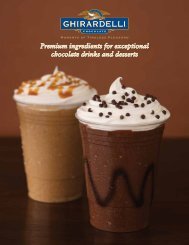 Premium ingredients for exceptional chocolate drinks ... - Ghirardelli