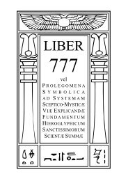 Liber 777 - Hermetic Order of the Golden Dawn