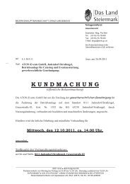 Aton Events GmbH gewerberechtliche Genehmigung - Judendorf ...