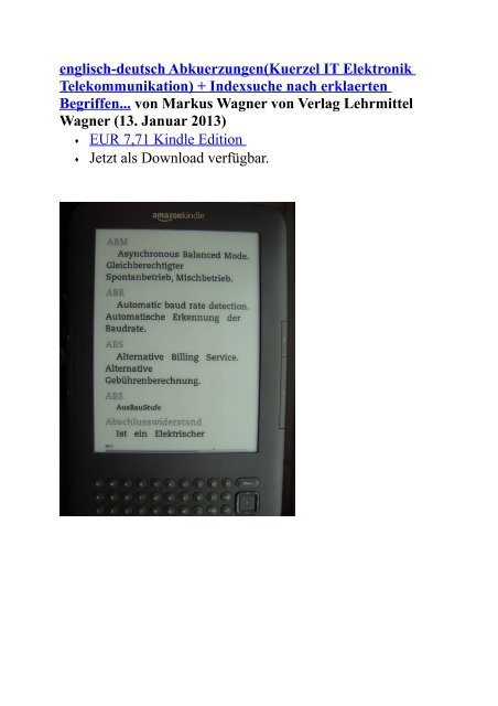 NEW ebooks 2013 (dictionary mechatronics technical english-german): Neuerscheinungen Woerterbuch Technisches Englisch Mechatronik Maschinenbau EDV Lexikon Glossar Elektronik