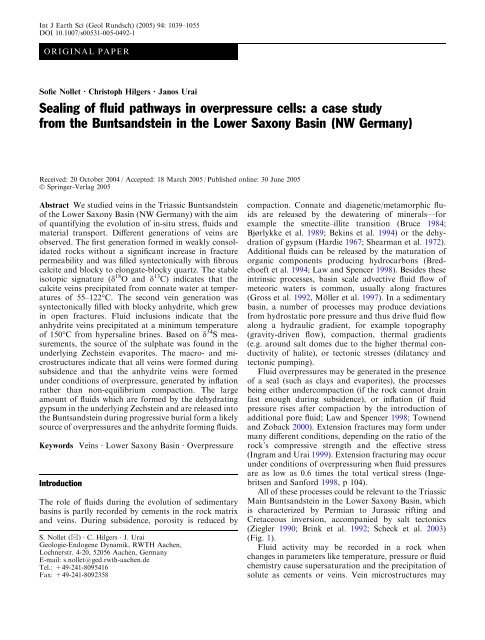 Sealing of fluid pathways in overpressure cells - Ged.rwth-aachen.de