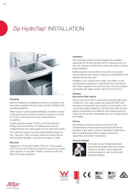 Zip HydroTap® 2010/11 - Zip Industries