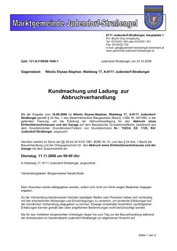 Abbruchverhandlung_Nikolic_Waldweg 17.pdf - Judendorf ...