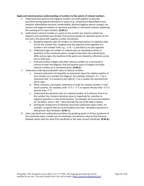 Iowa Core K-12 Mathematics (PDF) - Green Hills AEA