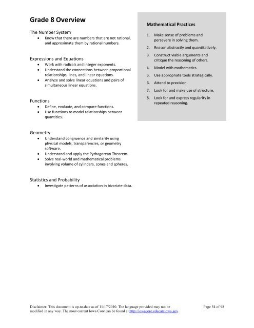 Iowa Core K-12 Mathematics (PDF) - Green Hills AEA