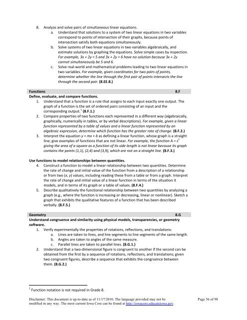 Iowa Core K-12 Mathematics (PDF) - Green Hills AEA