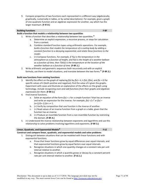 Iowa Core K-12 Mathematics (PDF) - Green Hills AEA