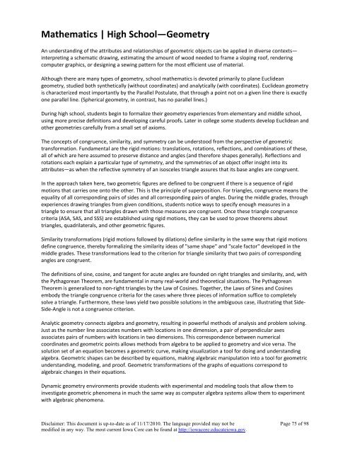 Iowa Core K-12 Mathematics (PDF) - Green Hills AEA