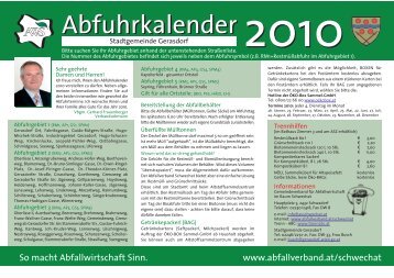 Abfuhrkalender Abfuhrkalender - Gerasdorf