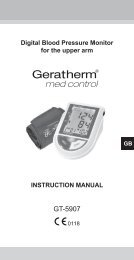 user manual Geratherm med control