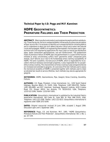 Technical Paper by ID Peggs and MF Kanninen - IGS - International ...