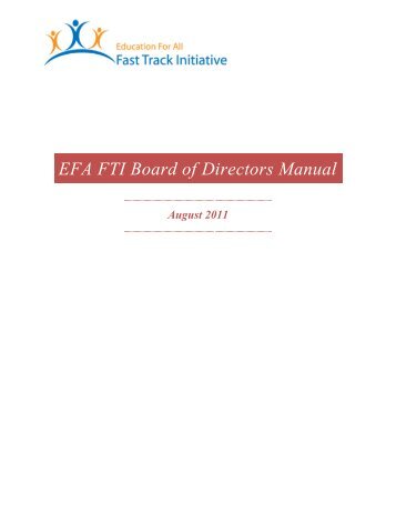 / EFA FTI IN A SNAPSHOT - Global Partnership for Education