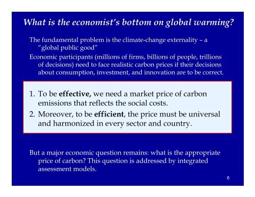 The Challenge of Global Warming for the Global Economy - GFDRR