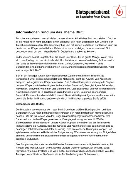 Pressemappe - Blutspendedienst