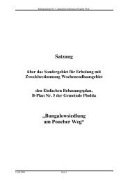 Satzung zum B-Plan Nr. 5 Bungalowsiedlung Am Poucher Weg vom ...