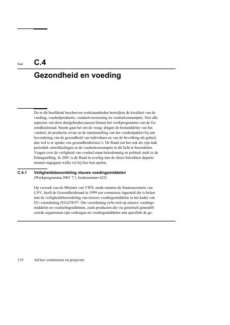 Jaarverslag 2001 - Gezondheidsraad