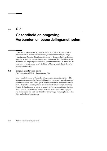 Jaarverslag 2001 - Gezondheidsraad