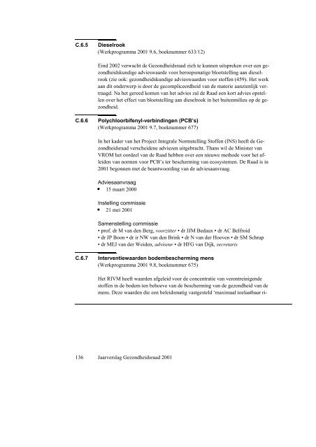 Jaarverslag 2001 - Gezondheidsraad