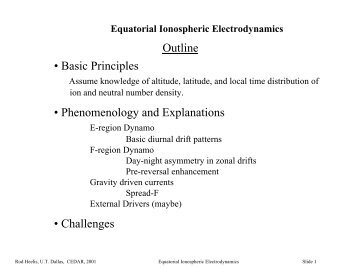 Equatorial Ionospheric Electrodynamics