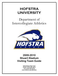 James M. Shuart Stadium Visitors Guide - GoHofstra.com