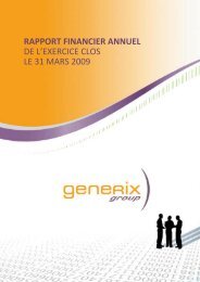 Rapport financier annuel - Generix Group