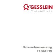 Gebrauchsanweisung F6 und F10 - Gesslein
