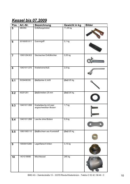 Kessel ab 11.2010 - BMS Bau-Maschinen-Service AG