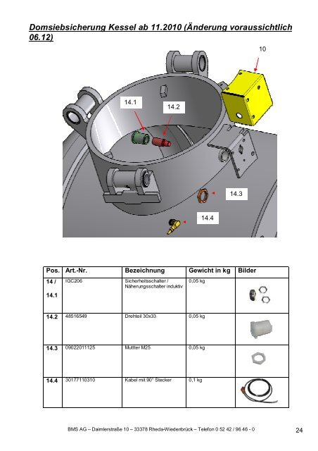 Kessel ab 11.2010 - BMS Bau-Maschinen-Service AG