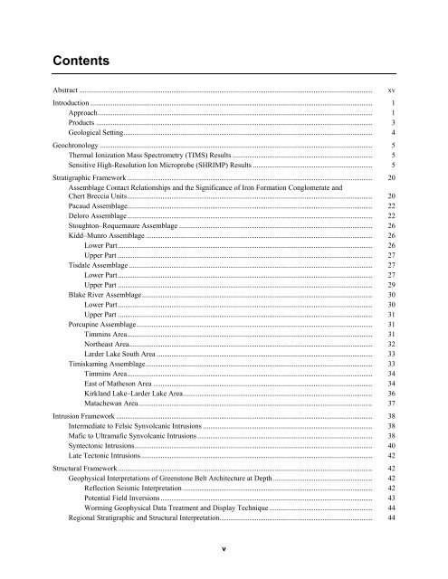 Overview of Results from the Greenstone ... - Geology Ontario