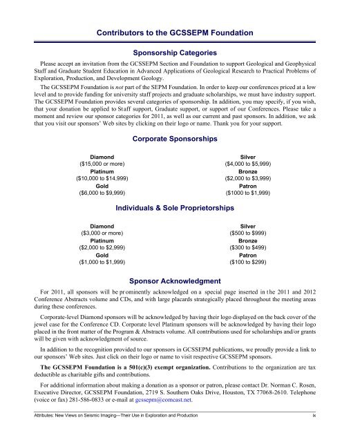 Program and Abstracts - Gulf Coast Section SEPM