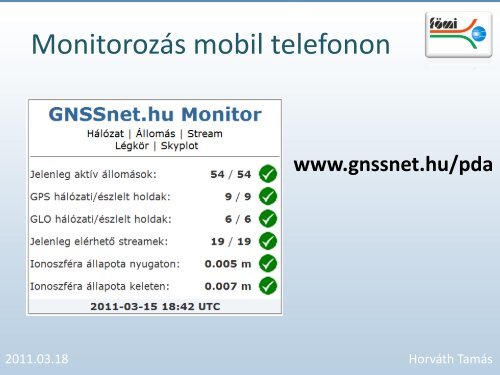 GNSSnet.hu – a hazai GNSS infrastruktúra