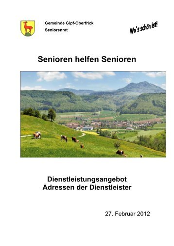 Senioren helfen Senioren - Gemeinde Gipf-Oberfrick