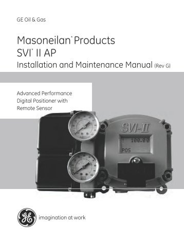 Masoneilan SVI II AP Installation and Maintenance ... - GE Energy