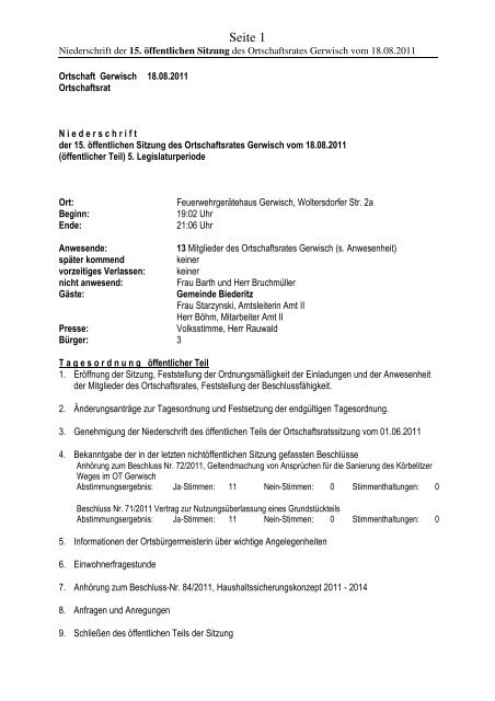 Seite 1 - Gemeinde Biederitz
