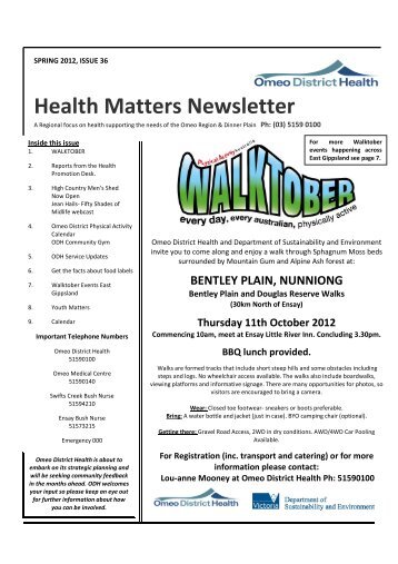 Health Matters Newsletter Spring 2012 - GHA Central