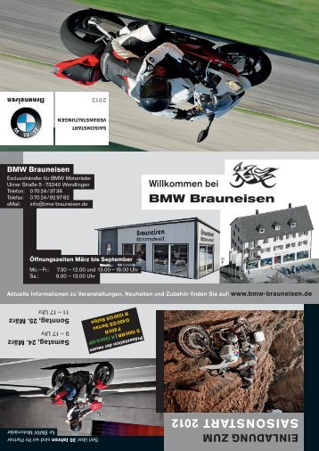 EI NL AD UNG ZUM SA IS ON ST ART 2012 - Bmw-Brauneisen