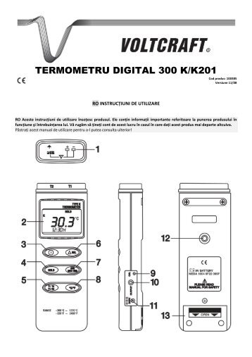 TERMOMETRU DIGITAL 300 K/K201 - German Electronics