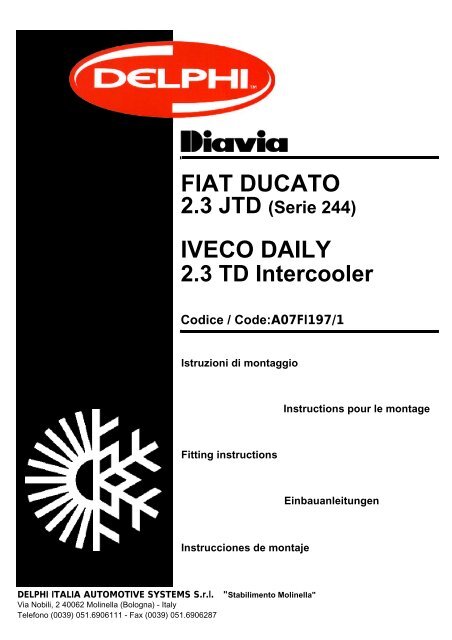 FIAT DUCATO 2.3 JTD (Serie 244) - Giordano Benicchi