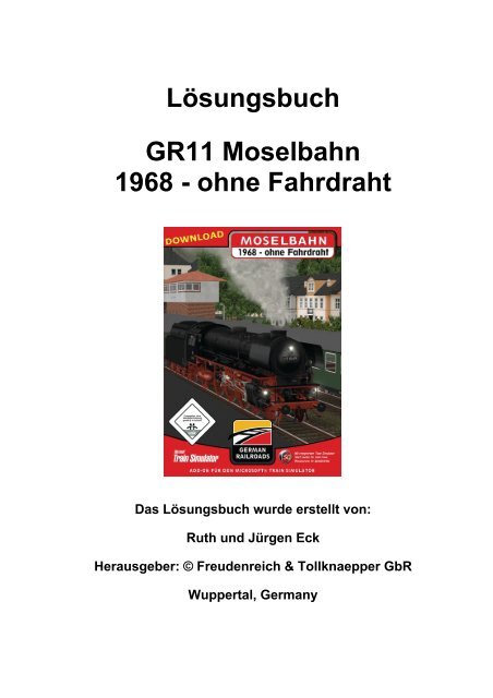 Lösungsbuch GR11 Moselbahn 1968 - ohne Fahrdraht - German ...