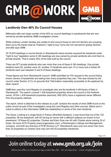 Landlords Own 40% Ex Council Housesx - GMB