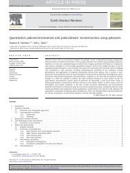 Quantitative paleoenvironmental and paleoclimatic reconstruction ...