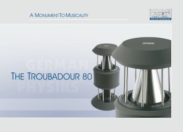 The Troubadour 80 Brochure - German Physiks