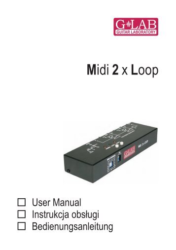 Instrukcja obsługi MIDI 2 X LOOP-er M2L - G LAB