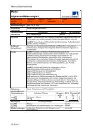 Modul: Allgemeine Meteorologie 4