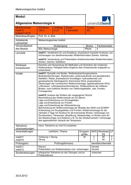 Modul: Allgemeine Meteorologie 4