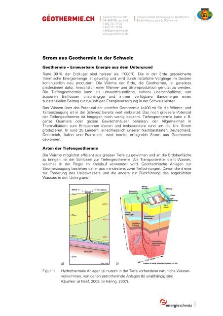 Strom aus Geothermie in der Schweiz - Was ist Geothermie