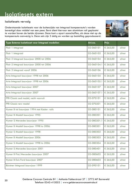 Memo Brochure 2011-2012 - Gelderse Caravan Centrale