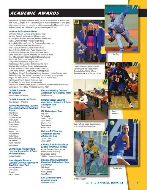 Hofstra Athletics 2011-12 Annual Report - GoHofstra.com